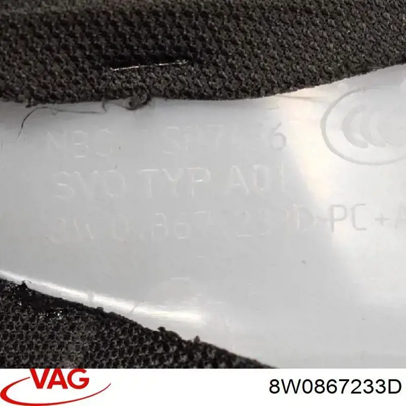 Обшивка стійки кузова внутрішня, передня ліва VAG 8W0867233D ціна, від 6.35 USD
