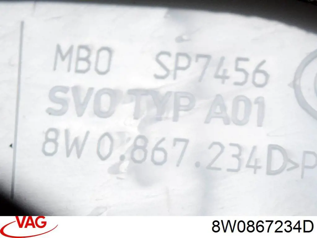 8W0867234D VAG Обшивка стійки кузова внутрішня, передня права
