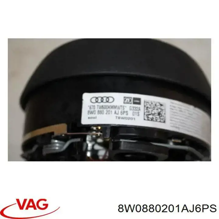 Подушка безпеки, водійська, AIRBAG VAG 8W0880201AJ6PS ціна, від 183.26 USD