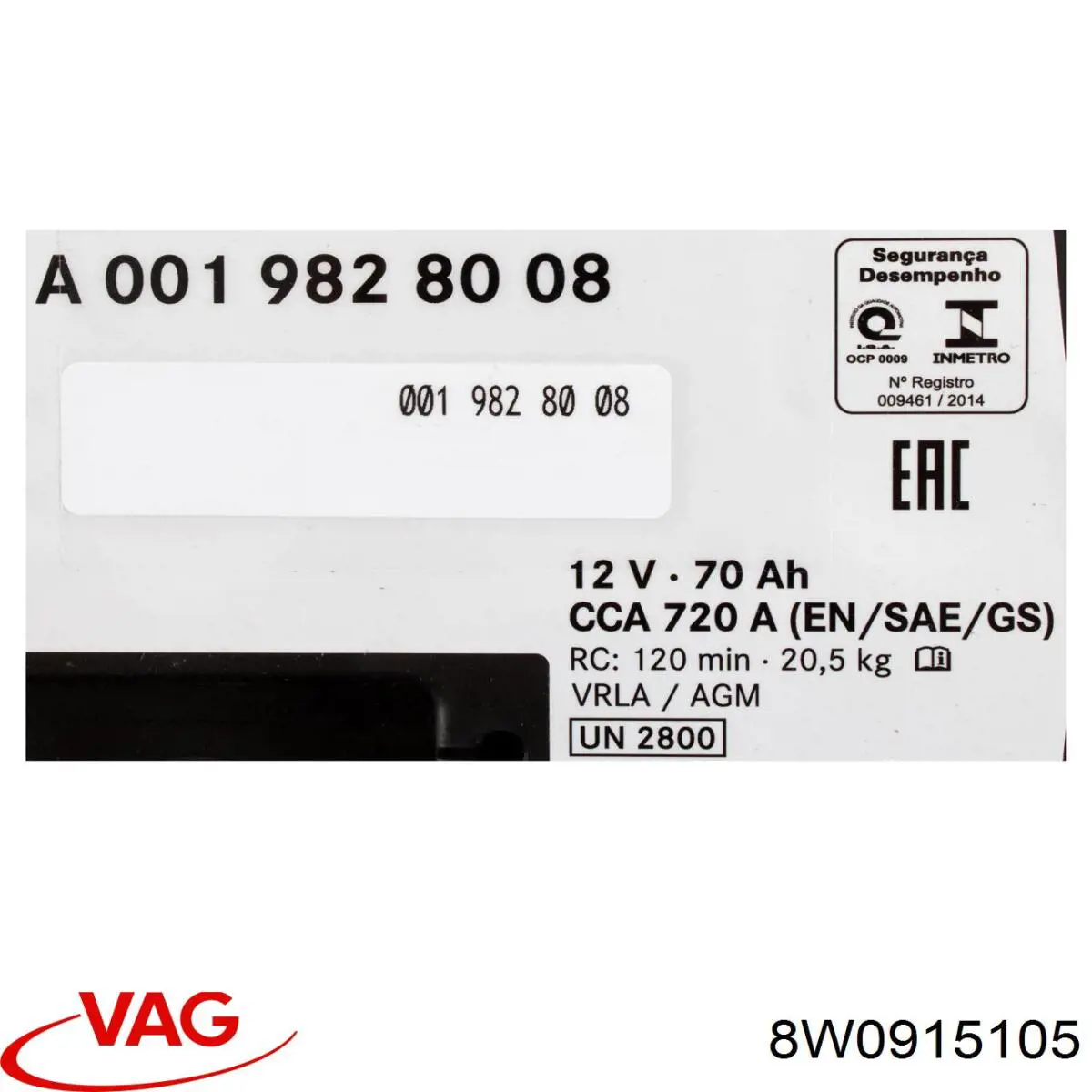 Купити Акумулятор VAG 70 А/г (8W0915105)