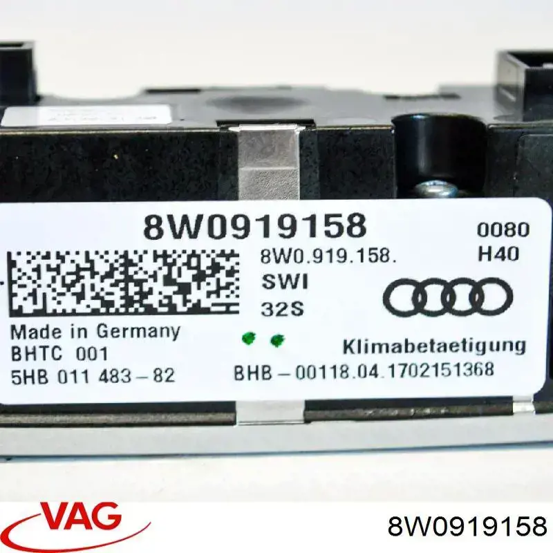 Купити 8W0919158 VAG Блок управління пічкою