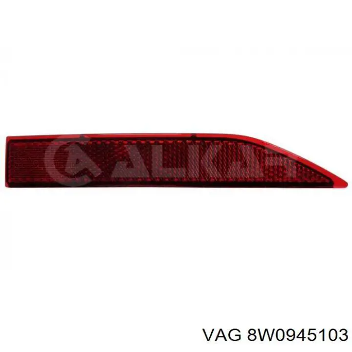 Лівий катафот заднього бампера VAG 8W0945103 ціна, від 18.18 USD