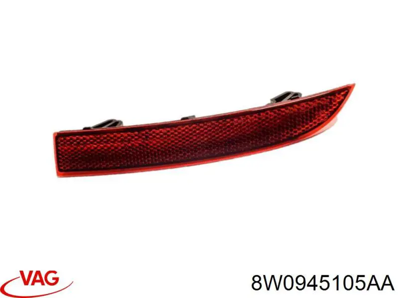 Лівий катафот заднього бампера VAG 8W0945105AB ціна, від 6.97 USD