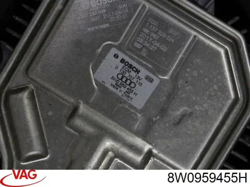 Купити 8W0959455H VAG Електровентилятор охолодження в зборі (двигун + крильчатка), лівий
