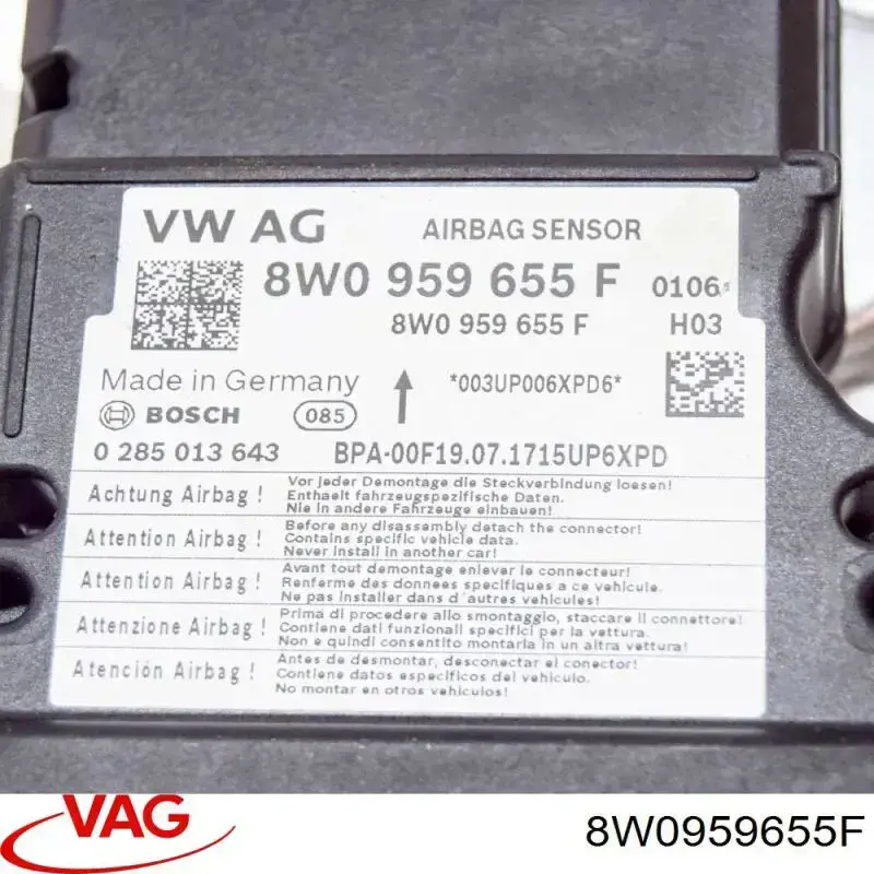 Модуль-процесор керування подушки безпеки Audi A4 B9 (8W2, 8WC) (Ауді A4)