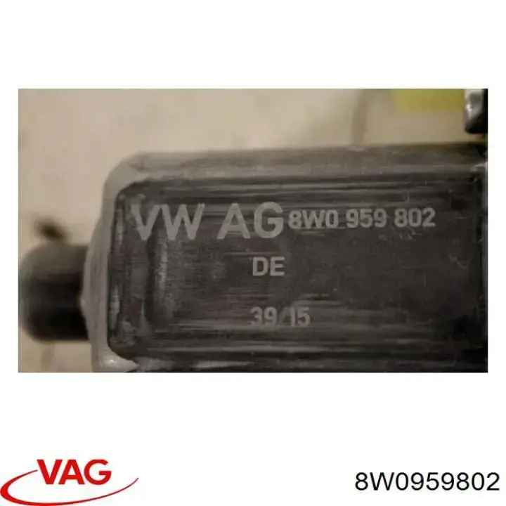 8W0959802 VAG Мотор склопідйомника дверей передніх, правих