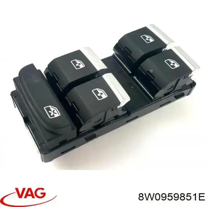 Купити 8W0959851E VAG Кнопковий блок керування склопідіймачами передній лівий