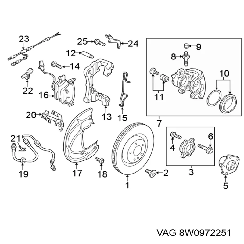 Дріт датчика АБС передній лівий VAG 8W0972251 ціна, від 31.67 USD