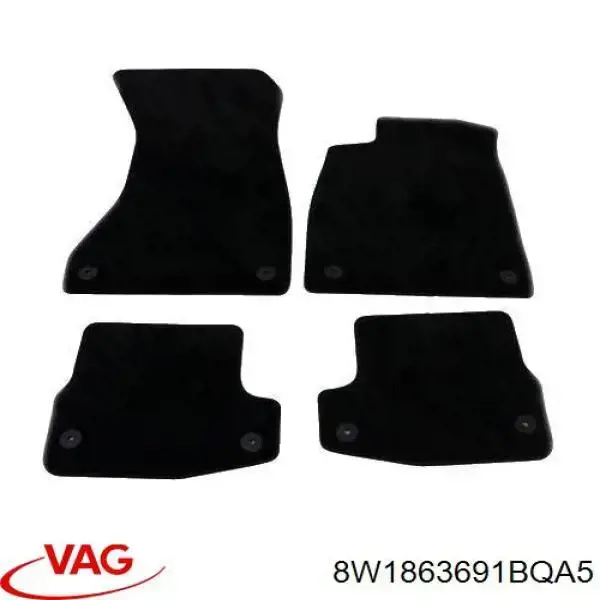Комплект килимків VAG 8W1863691BQA5 ціна, від 76.20 USD