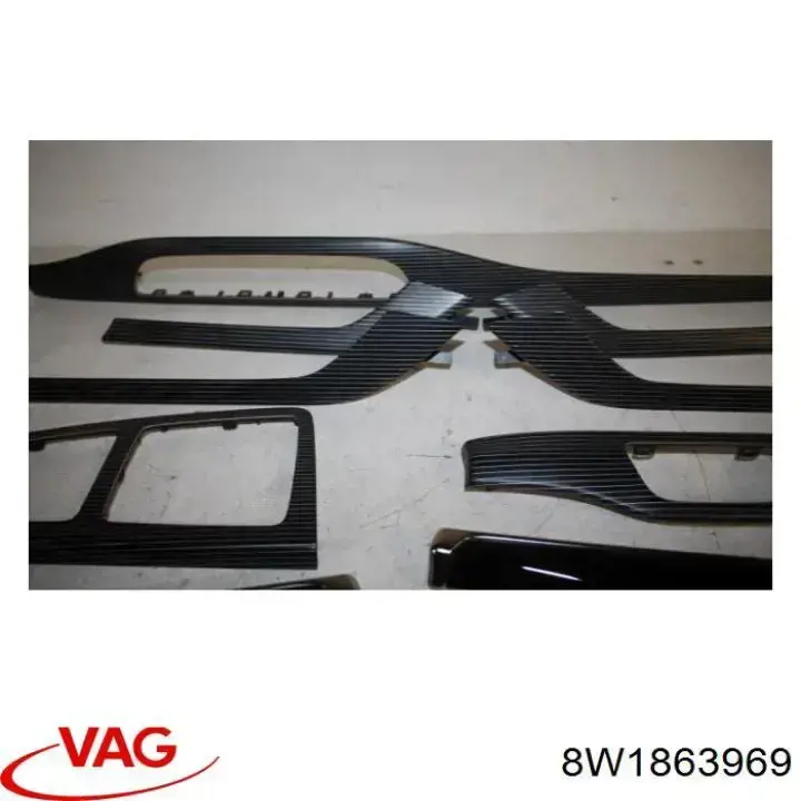 Декоративна накладка центральної консолі VAG 8W1863969N2AL ціна, від 13.71 USD