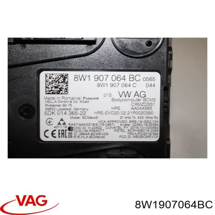 Блок комфорту VAG 8W1907064BC ціна, від 197.01 USD
