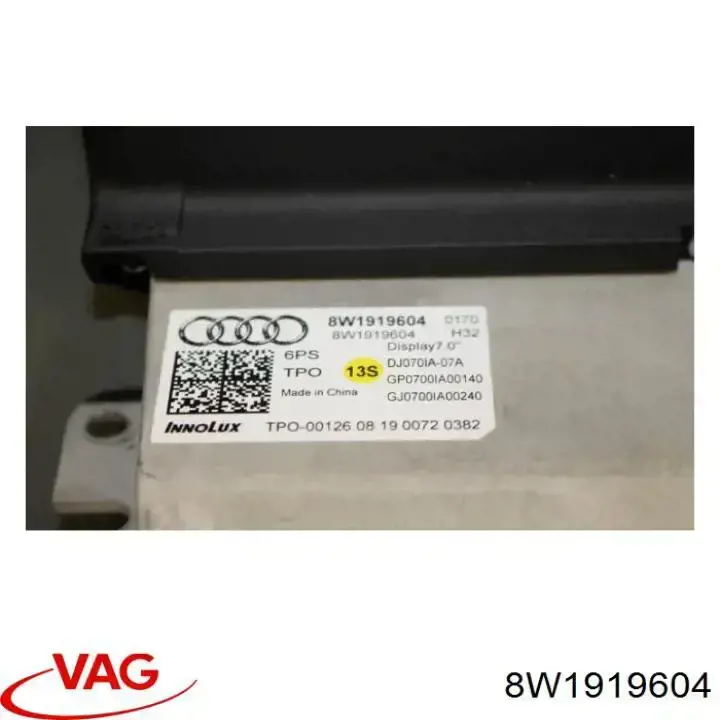 Дисплей бортового комп'ютера VAG 8W1919604 ціна, від 31.74 USD