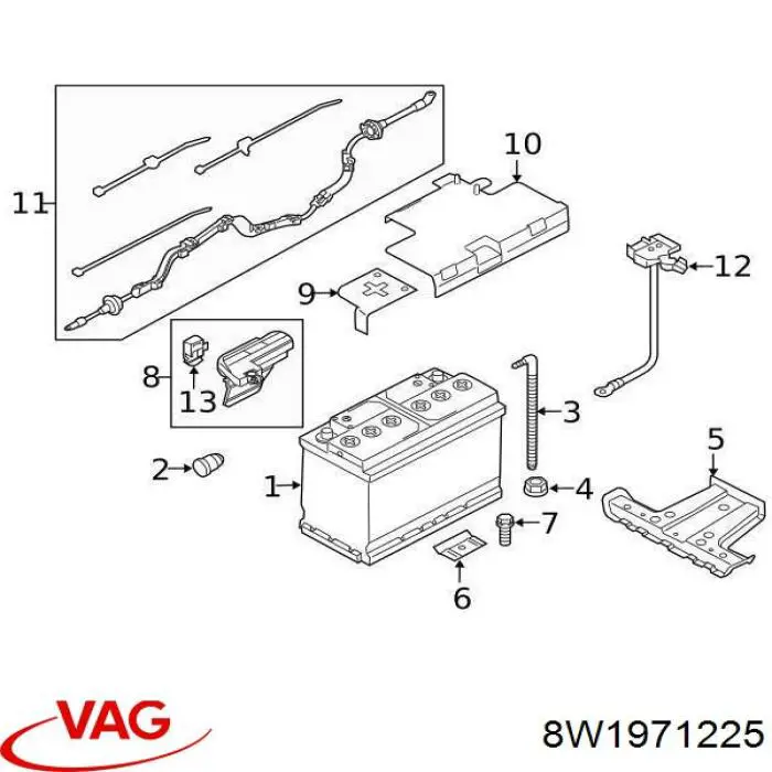Купити 8W1971225 VAG Автомобільна батарея