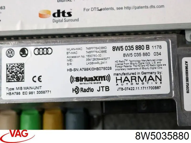 Блок керування навігацією VAG 8W5035880 ціна, від 239.84 USD