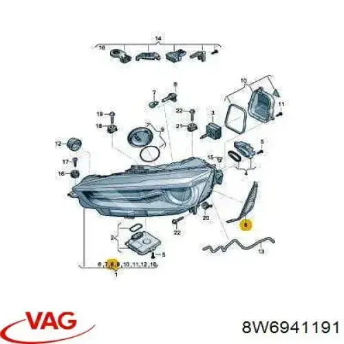  VAG 8W6941191 ціна, від 26.81 USD