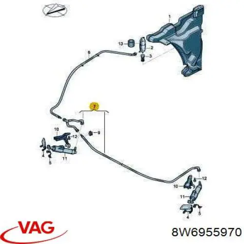  VAG 8W6955970 ціна, від 62.08 USD