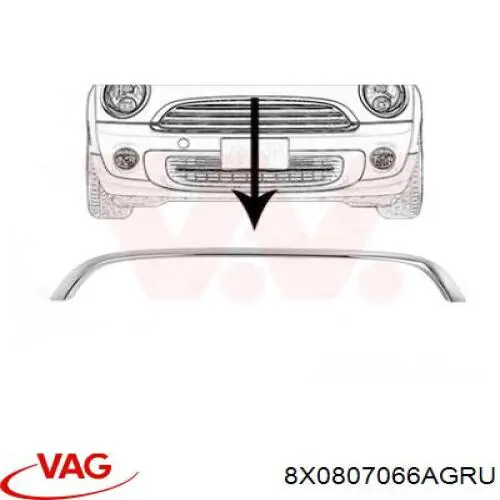 Купити 8X0807066A VAG Бампер передній, права частина