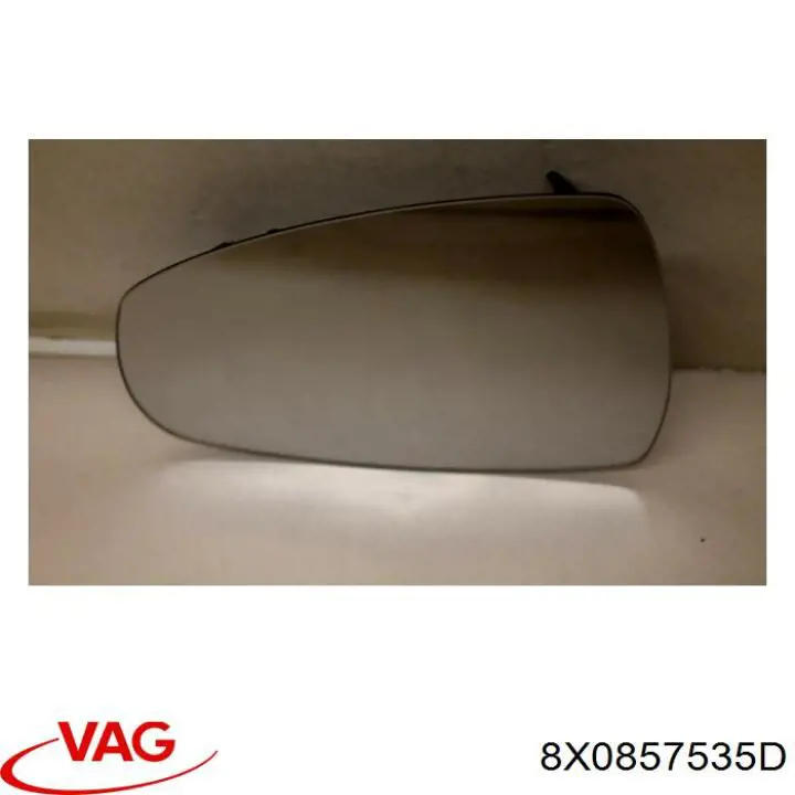 8X0857535D VAG дзеркальний елемент дзеркала заднього виду, лівого