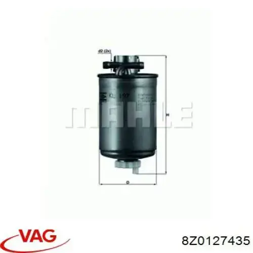 Паливний фільтр 8Z0127435 VAG