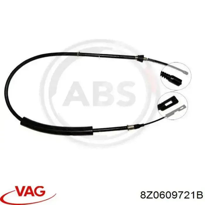 Трос ручного гальма задній, правий/лівий VAG 8Z0609721B ціна, від 10.97 USD