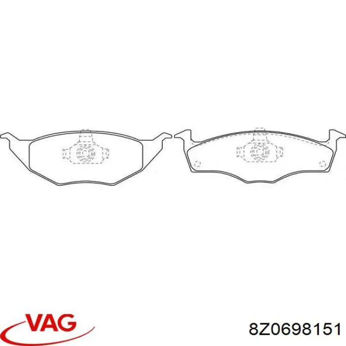 Гальмівні колодки VAG 8Z0698151 ціна, від 29.91 USD