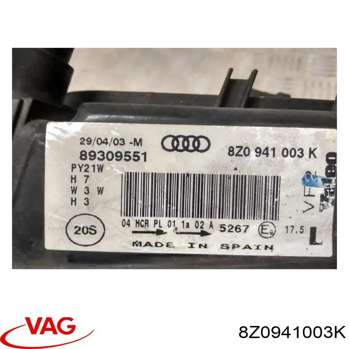 Купити 8Z0941003K VAG Фара