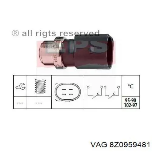 8Z0959481 VAG Датчик радіатора