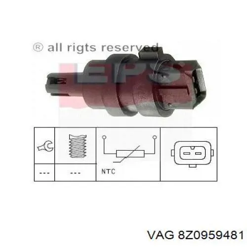 Датчик температури радіатора VAG 8Z0959481 ціна, від 15.97 USD