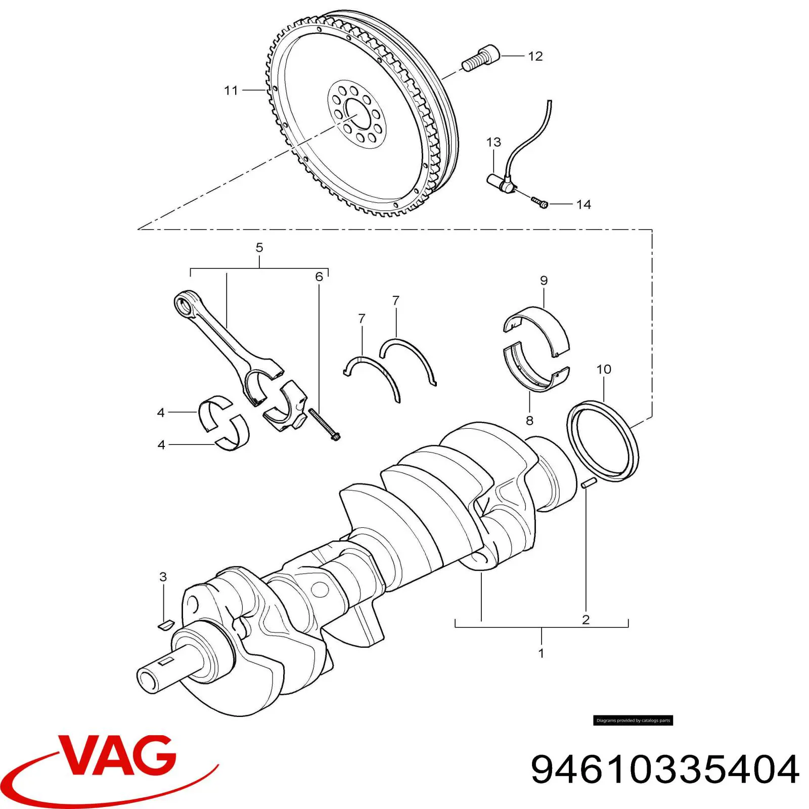 ALP94610335404 ALP Підшипник шатуна