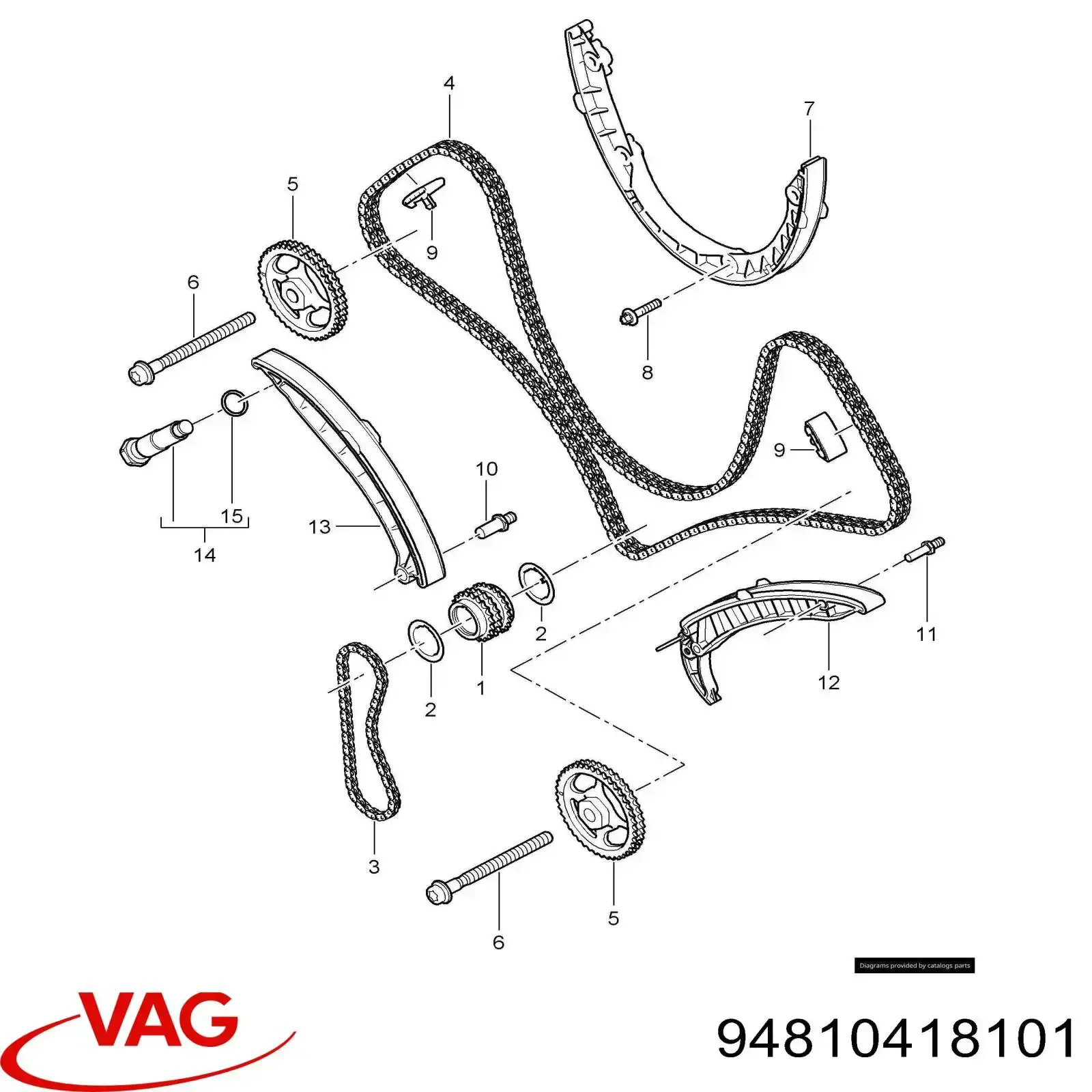 Купити 94810418101 VAG Болт гбц