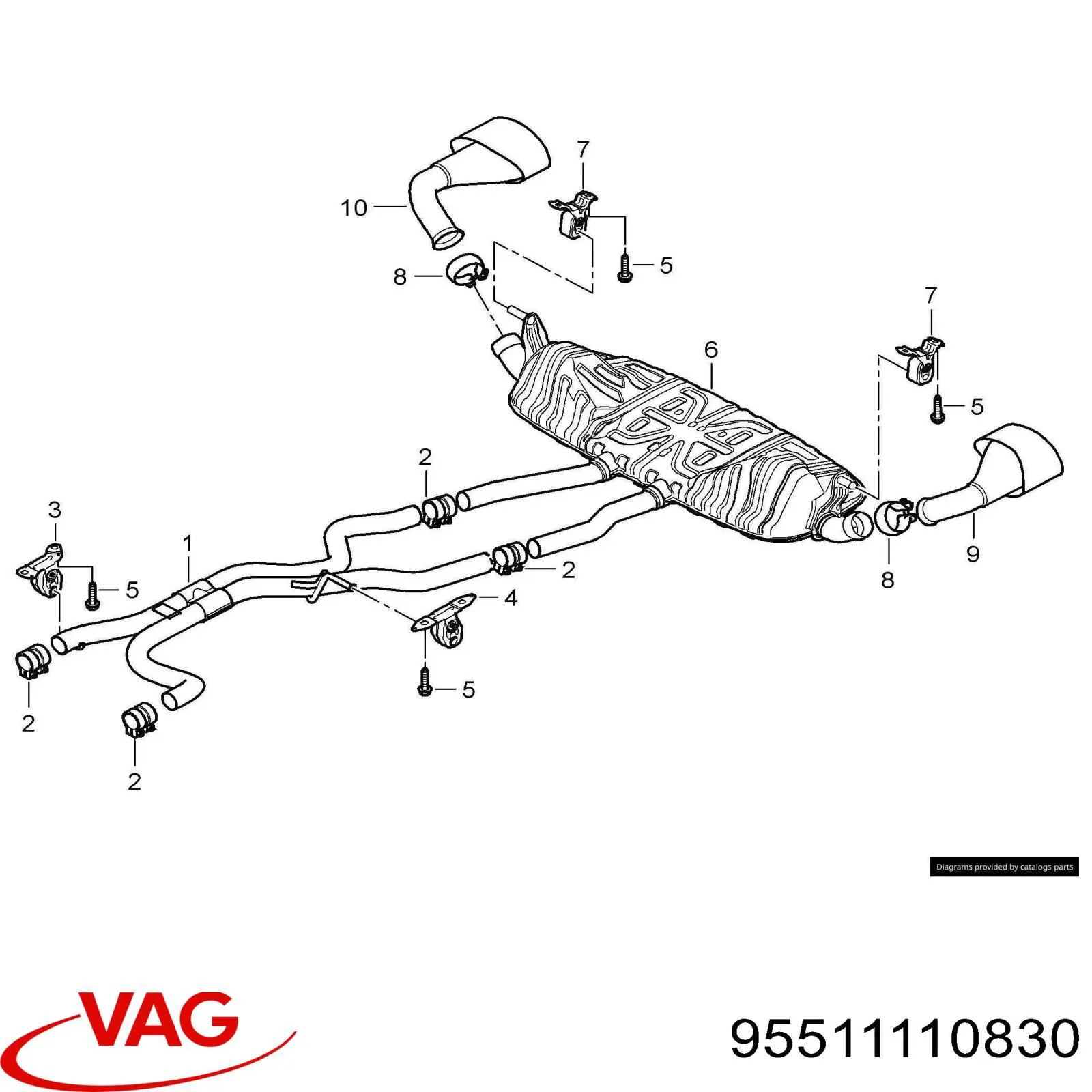  Porsche 95511110830 ціна, від 44.55 USD