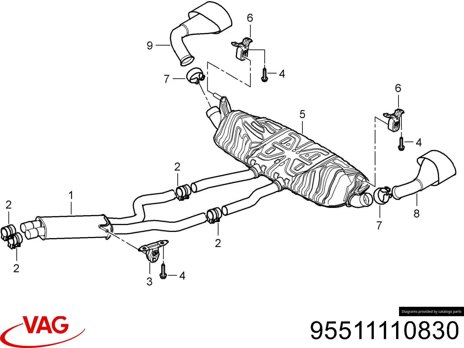 Купити 95511110830 Porsche 