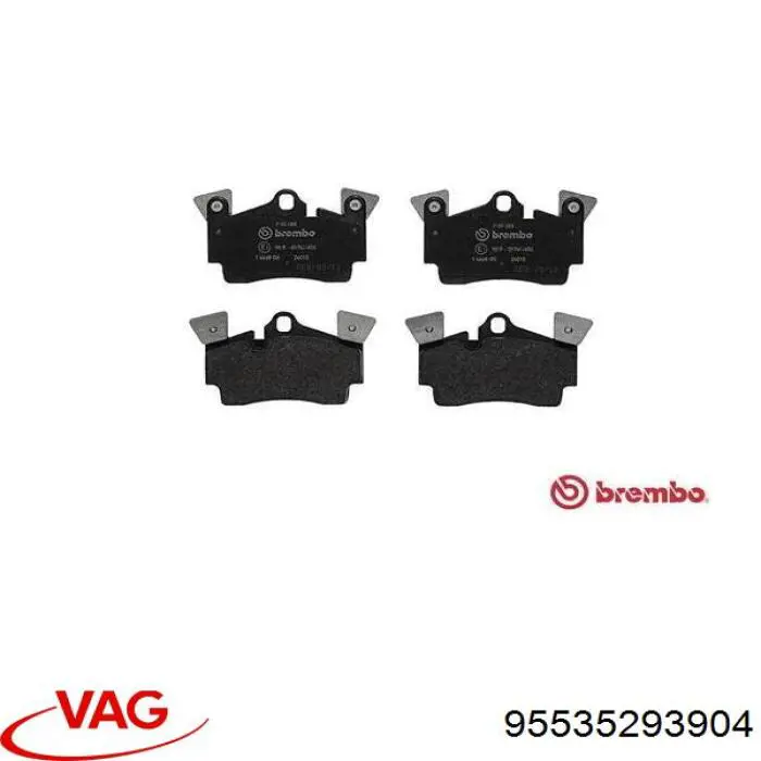 Задні гальмівні колодки VAG 95535293904 ціна, від 226.19 USD