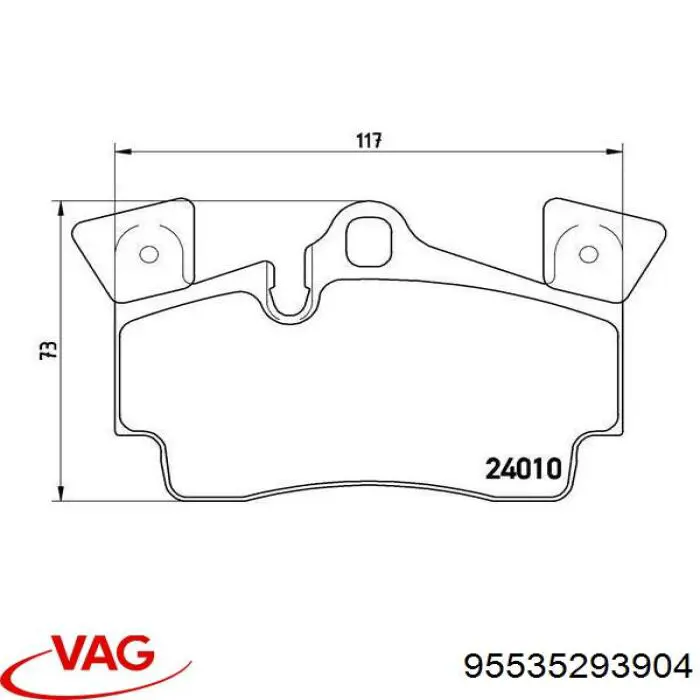 Купити 95535293904 VAG Задні колодки