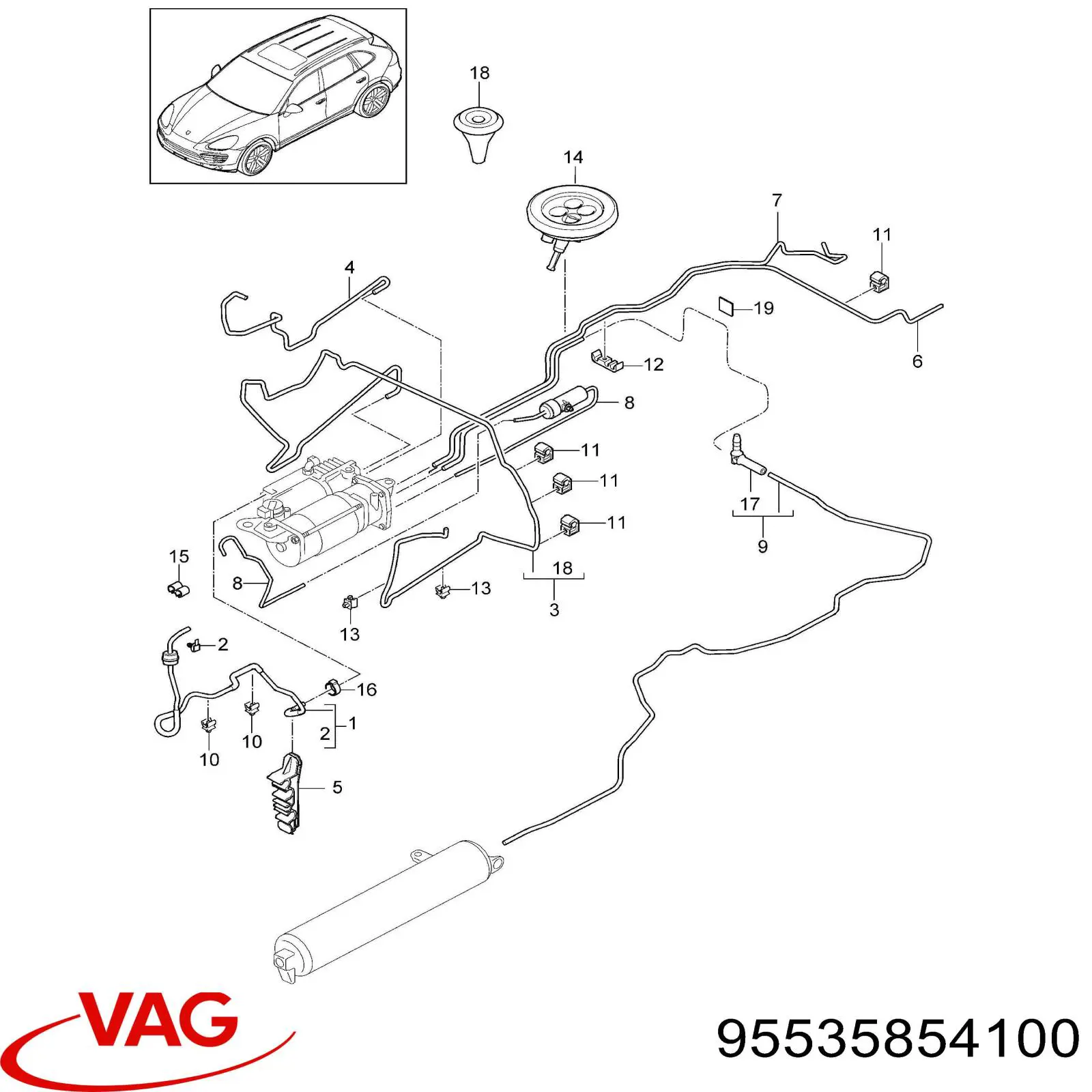 Купити 95535854100 Porsche 