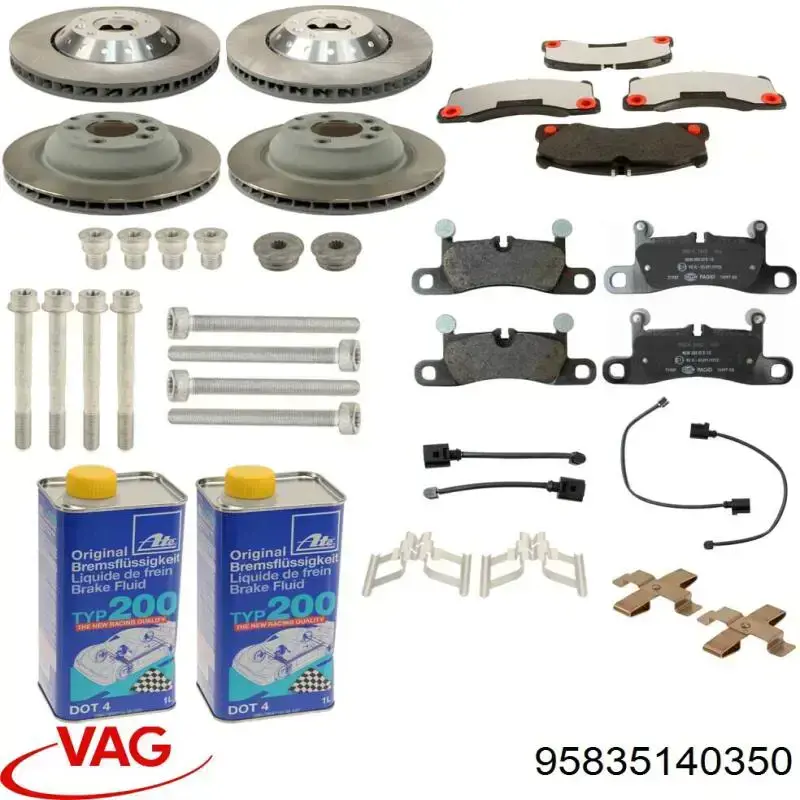 Диск переднього гальма VAG 95835140350 ціна, від 312.89 USD