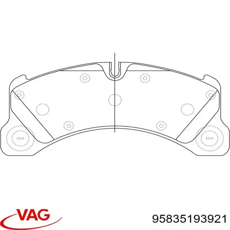 Колодки гальмівні передні, дискові 95835193921 VAG