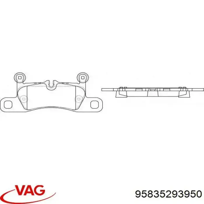 Задні гальмівні колодки 95835293950 VAG