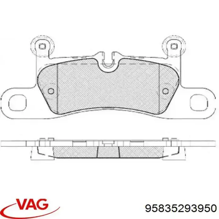 95835293950 VAG Колодки гальмівні задні, дискові