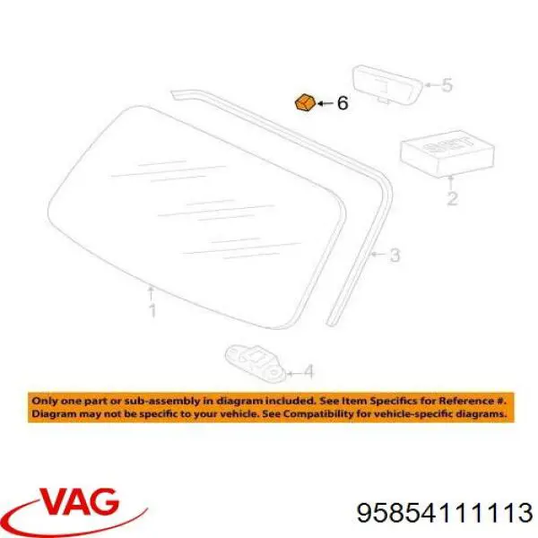 95854111113 VAG Автомобільне скло