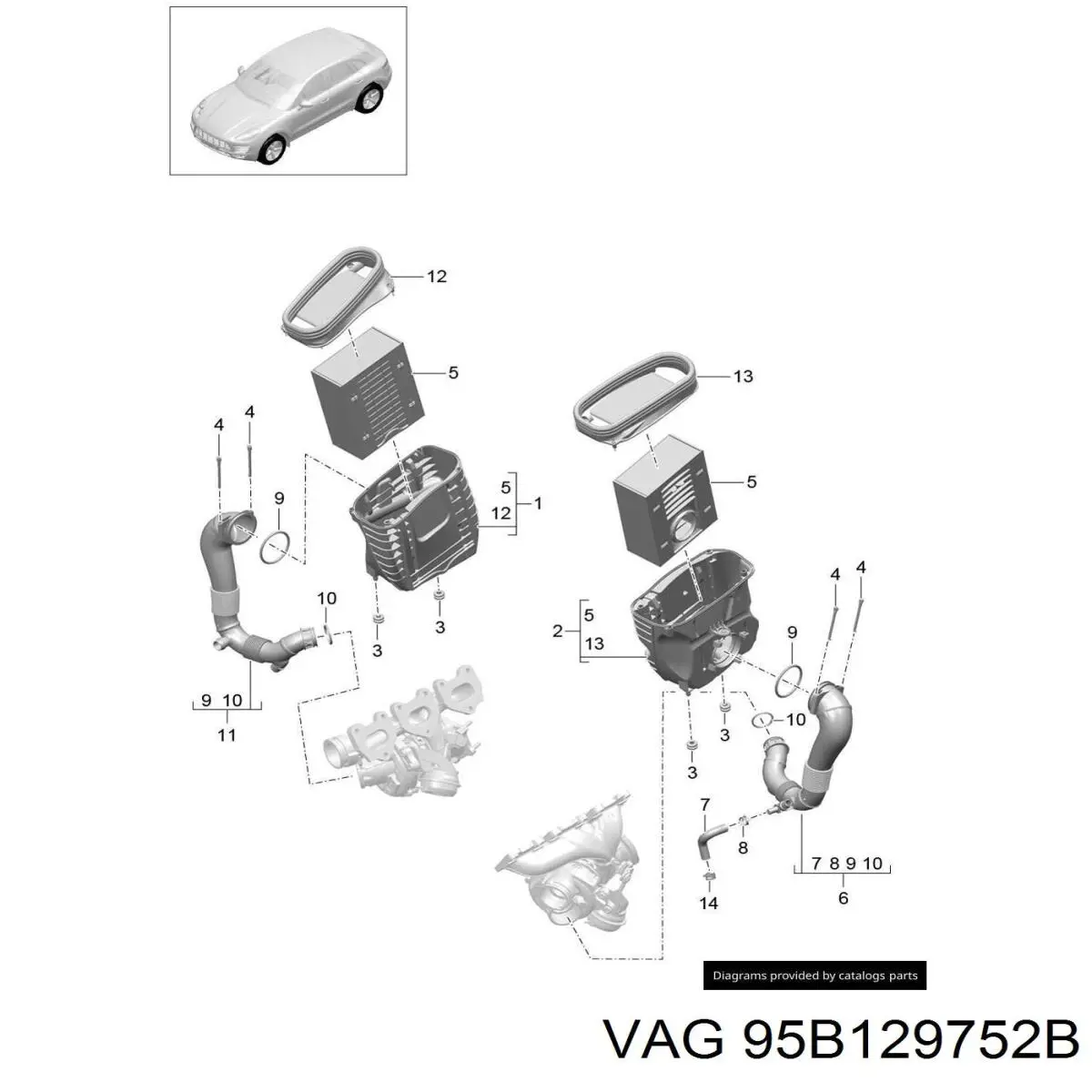  VAG 95B129752 ціна, від 73.39 USD