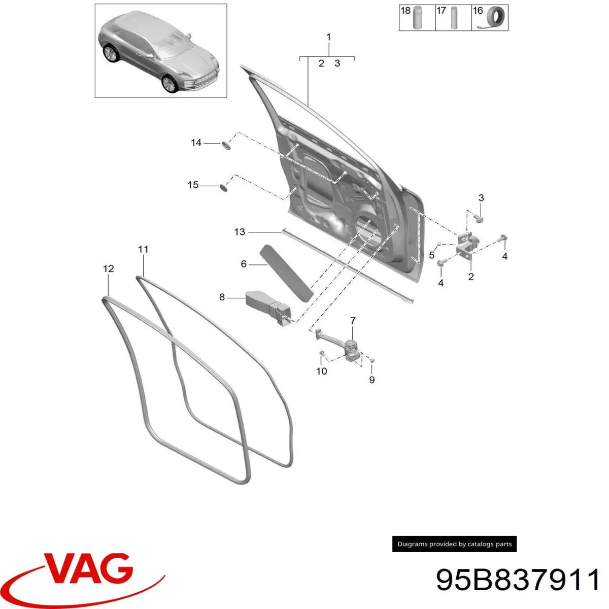  95B837911 Porsche