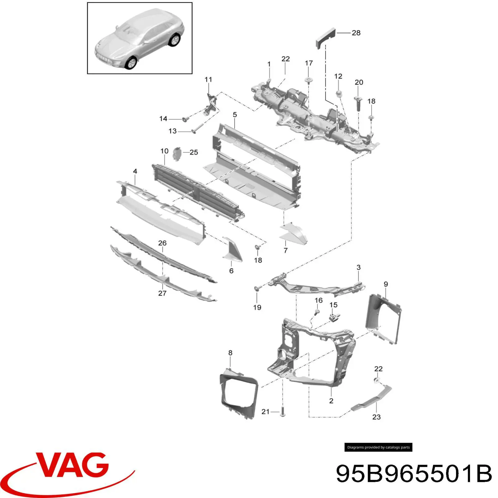 95B965501L VAG Привід (моторчик) жалюзі радіатора
