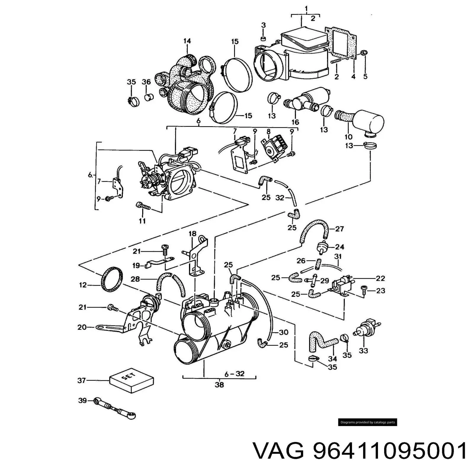 Купити 96411095002 Porsche Клапан PCV вентиляції картера