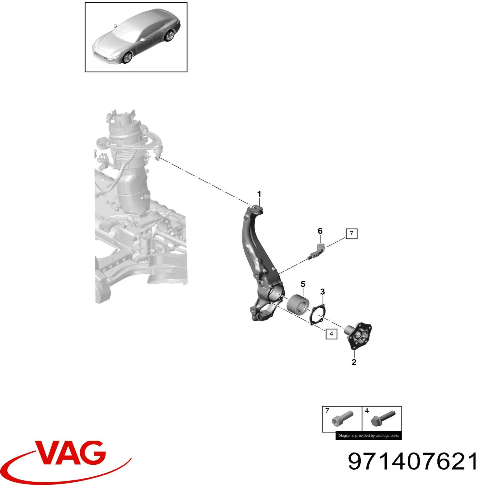 971407621 VAG Підшипник маточини передньої/задньої