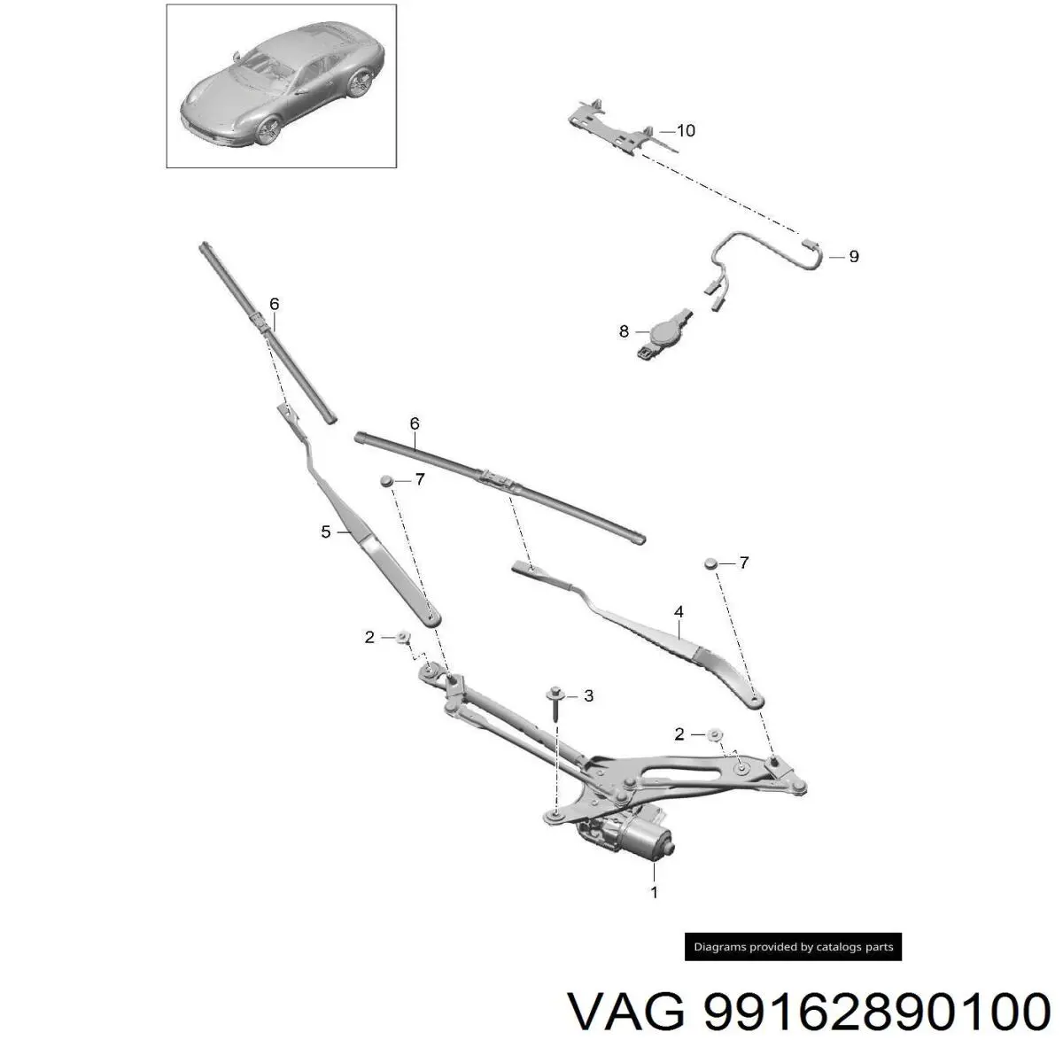 99162890100 VAG Склоочисники лобового скла