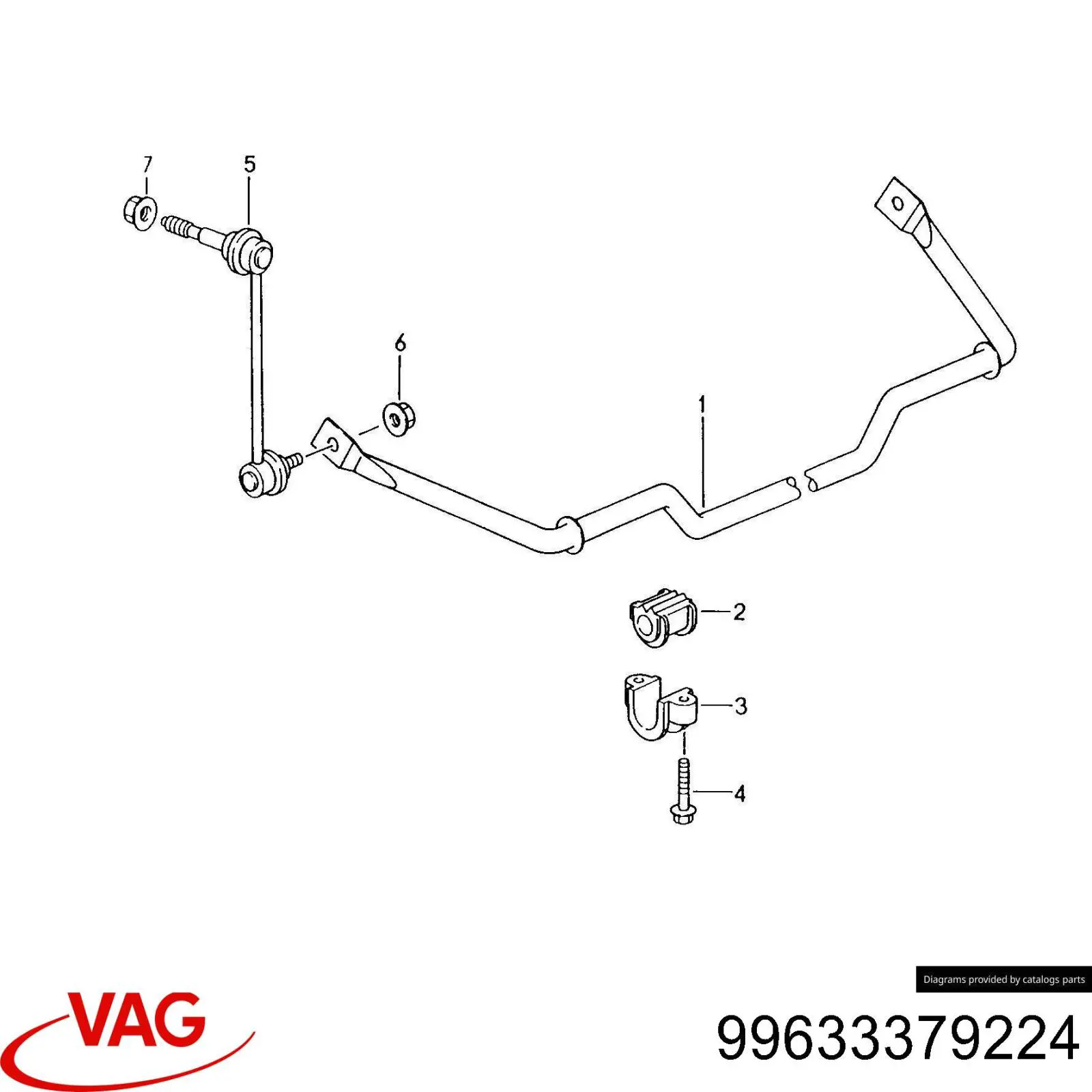 Опора стабілізатора VAG 99633379224 ціна, від 15.00 USD