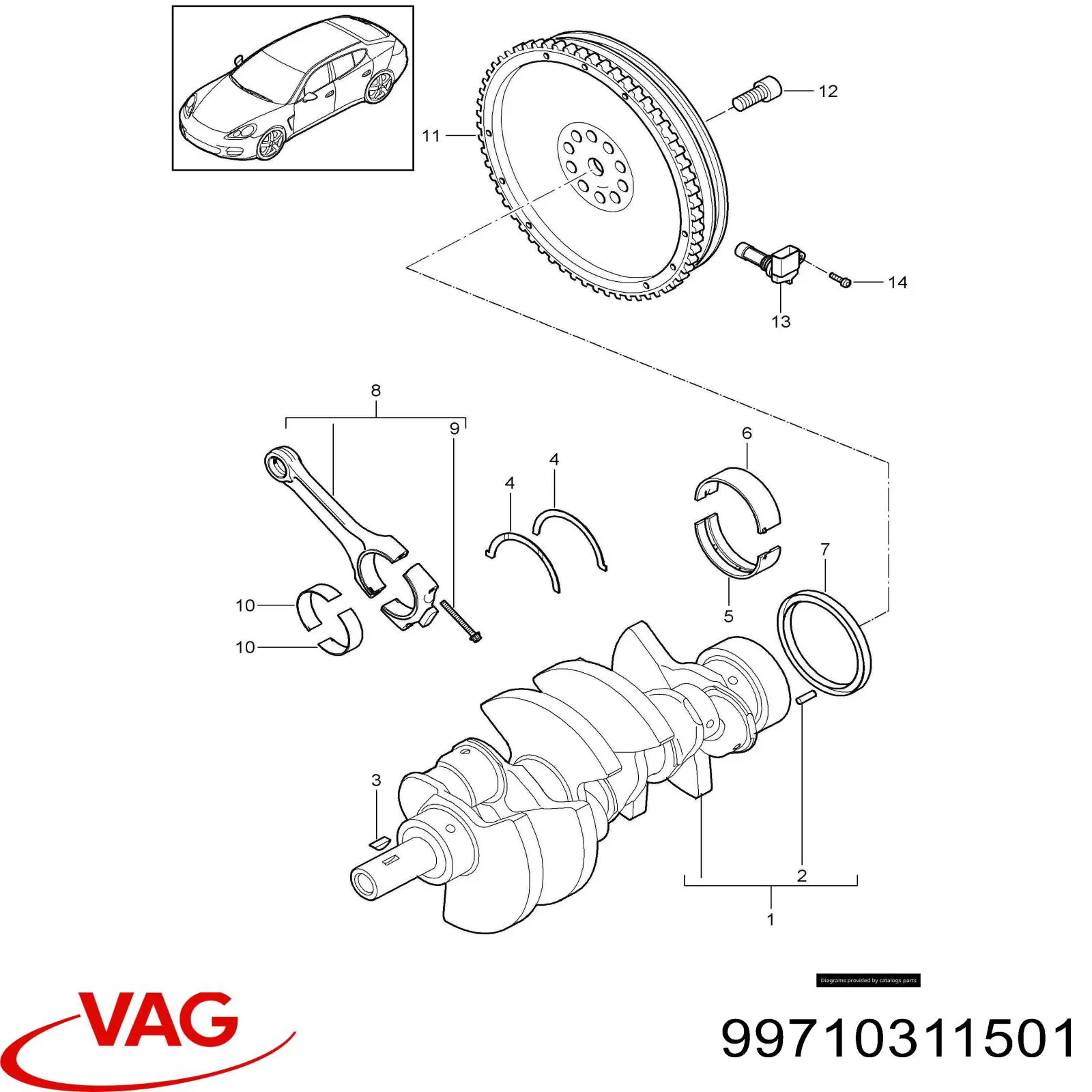 99710311501 VAG Болт кріплення шатуна