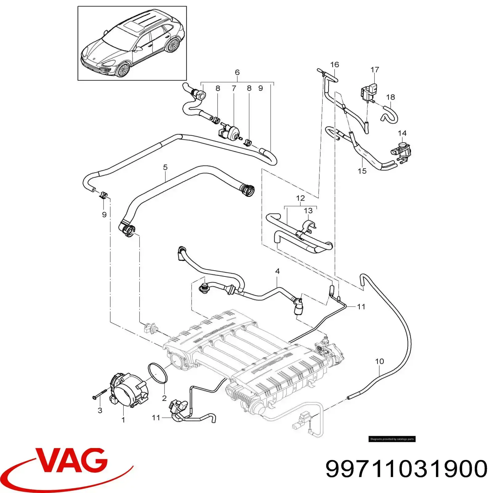 Прокладка дросельної заслінки Porsche 99611031900 ціна, від 24.50 USD