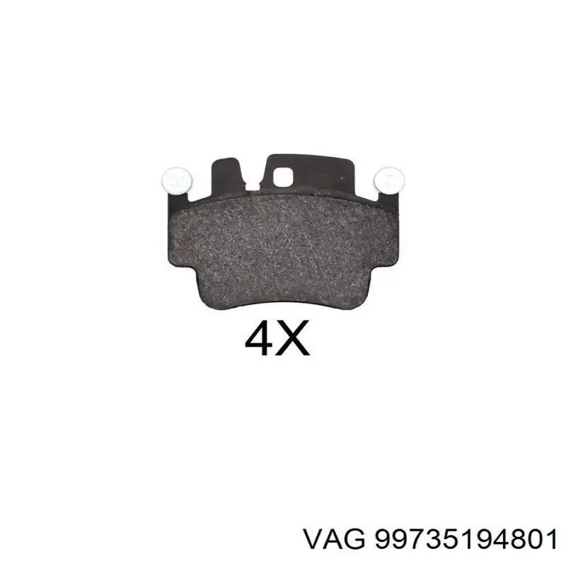 Передні тормозні колодки 99735194801 VAG